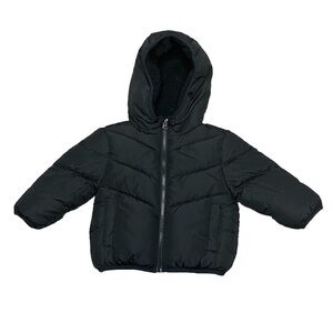 Swiss Tech Toddler Heavyweight Puffer Jacket, Size 12M Black Unisex Quilted